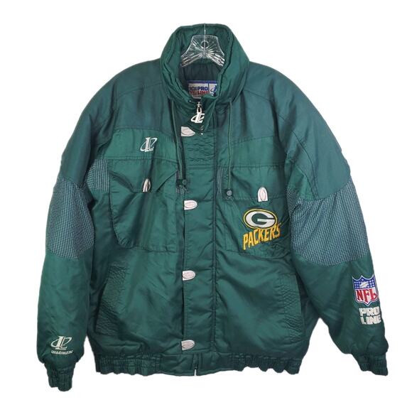 Vtg 90s NFL Pro Line Green Bay Packers Jacket Coat Sz XL Logo Athletic Full-Zip - Picture 1 of 16
